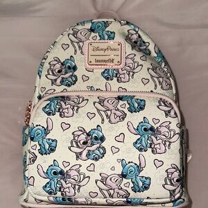 Loungefly Disney Stitch Heart Print Kids Backpack